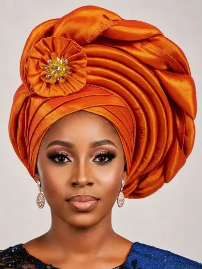 Elegant African Auto Gele Ready to Wear for Nigerian Women