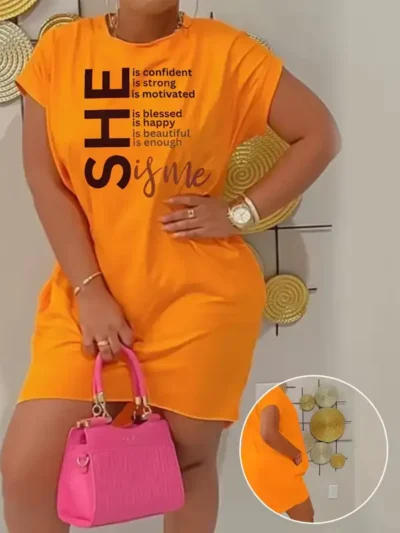 Fitted Short Front & Long Back Dress with Pockets